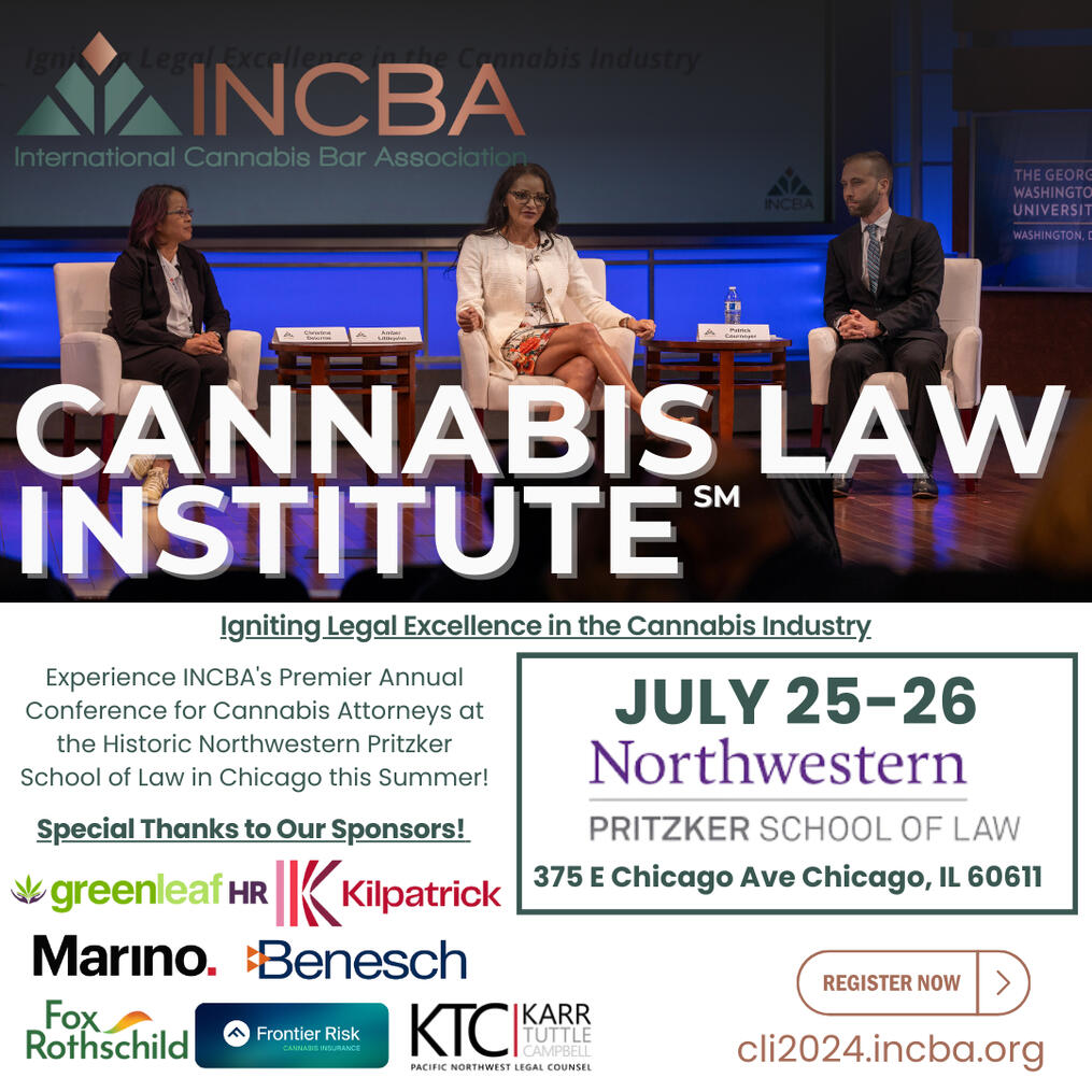 Cannabis Law Institute marketing graphic. The premier annual conference for cannabis attorneys.